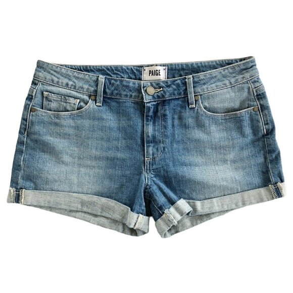 Paige Denim Jimmy Jimmy Rolled Cuff Jean Shorts 30 - Picture 2 of 8